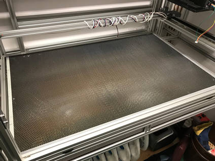 Completed Aluminium Honeycomb Bed for DIY Laser Cutting Machine