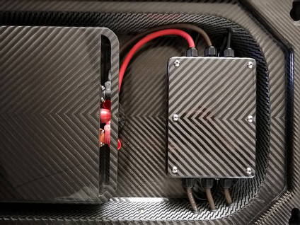 Carbon Fibre Battery Box Interior Image by Bruce Creations