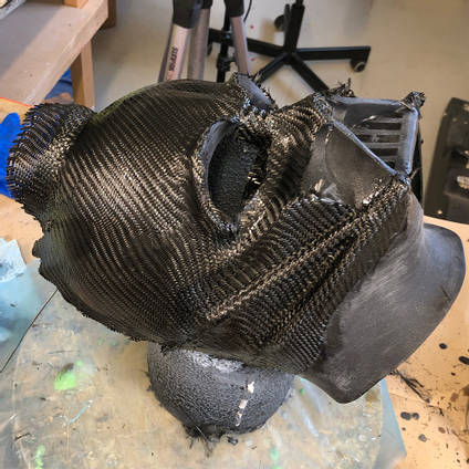 Carbon Fibre Skinning Darth Vader Helmet