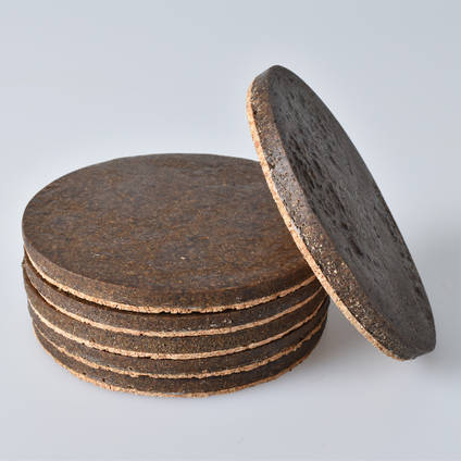 Coffee Bean Shell and Bio Resin Coasters Close Up by Buna BF