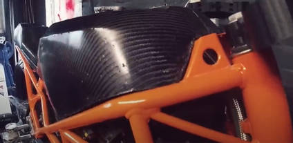 Cafe Racer Carbon Fibre Tank and Seat Fairing Finished Part 2