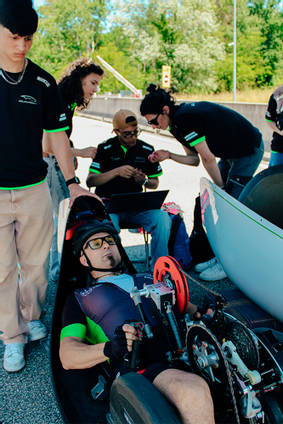 Policumbent 10km World Record Attempt - Diego Colombari inside trike