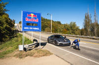 Red Bull Downhill Skateboard and Helmet Thumbnail