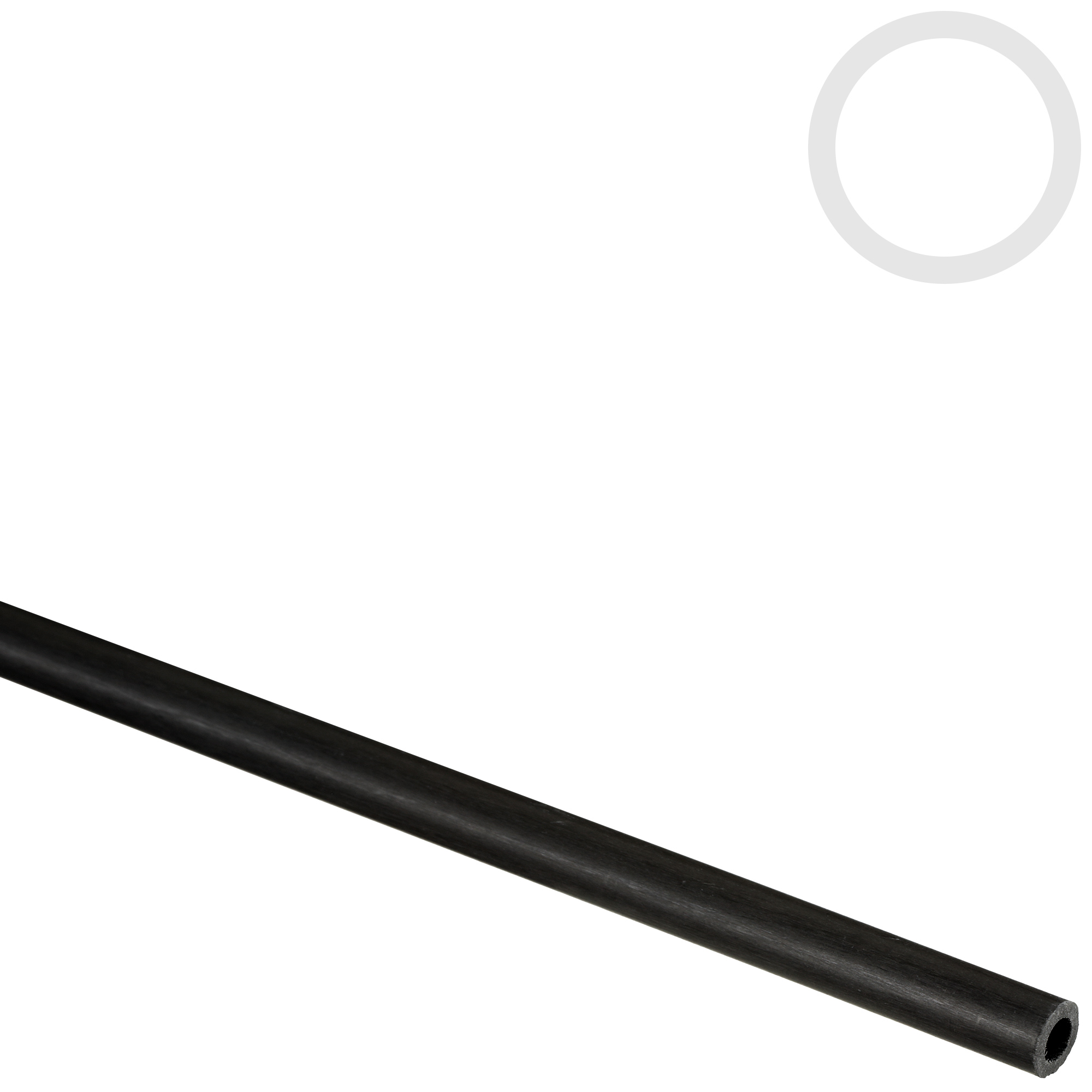 thumbnail interactive-video image 1 of UD 1 X OD 4mm X ID 2mm X 500mm (0.5 M) Premium 100% Carbon Fiber Tube 1 of 12