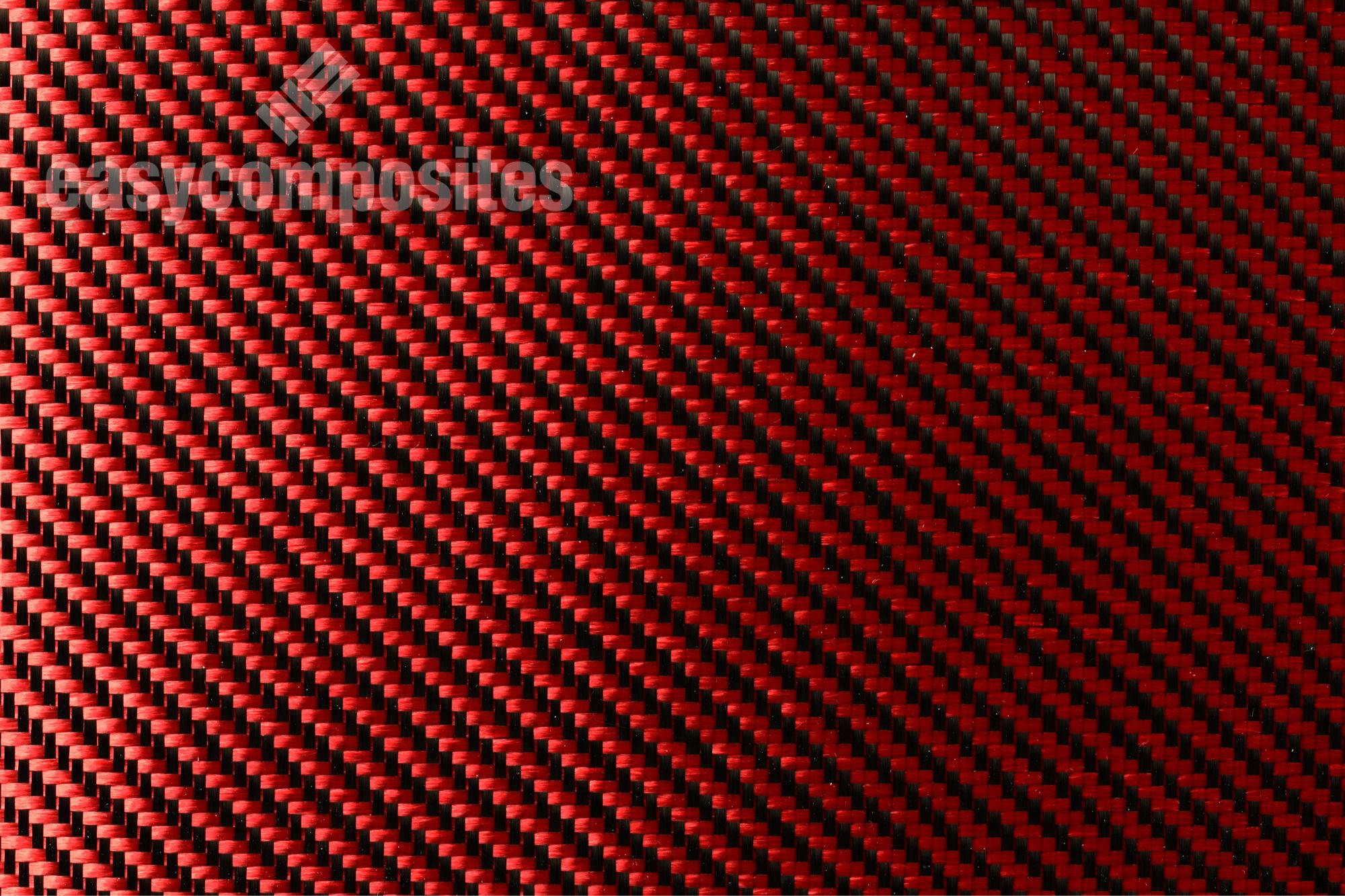 210g Red 2x2 Twill 3k Carbon Fibre Cloth 1m - Easy Composites