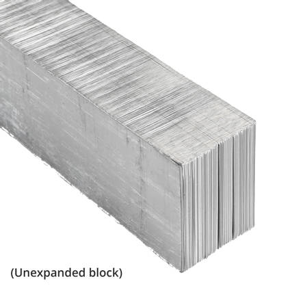 19.1mm (3/4") Cell Aluminium Honeycomb Unexpanded Block