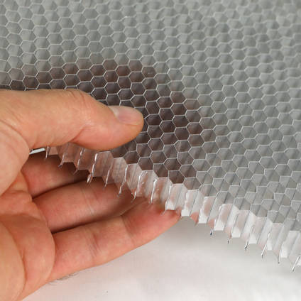 6.4mm (1/4") Cell Aluminium Honeycomb in Hand