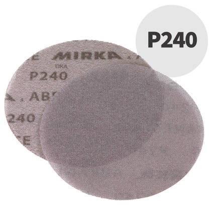 P240 Mirka Abranet ACE Sanding Pad, Front and Reverse