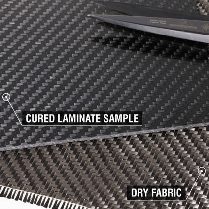 210g 2x2 Twill 3k Carbon Fibre Cloth Cured Laminate Sample