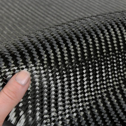 450g 2x2 Twill 12k Carbon Fibre Cloth In Hand Closeup
