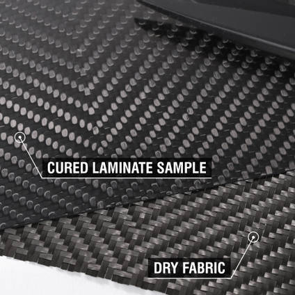 210g V-Weave 2x2 Twill 3k Carbon FIbre Cured Laminate Sample