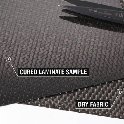 375g 5HS Carbon Fibre Cloth Cured Laminate Sample