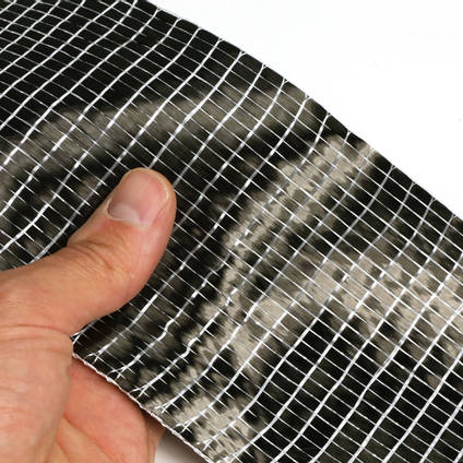 250g Unidirectional Carbon Fibre Tape (100mm) in Hands