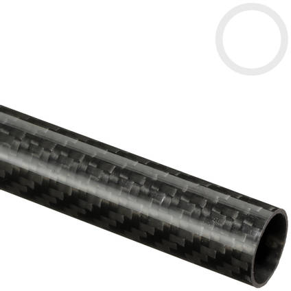 18mm (16mm) Woven Finish Roll Wrapped Carbon Fibre Tube