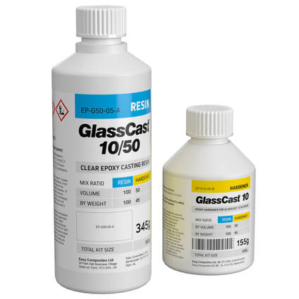 GlassCast 10 Clear Epoxy Casting Resin 500g Kit
