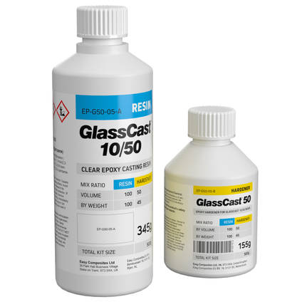 GlassCast 50 Clear Epoxy Casting Resin 500g Kit