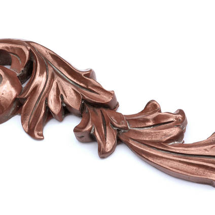 This Architectural Scroll Casting was made using Xencast® P2 and was heavily loaded with Copper Metal Powder, then finished using abrasive papers and polishing using Pai Cristal NW1 Cutting Compound.