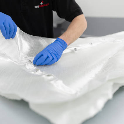 600g Biaxial Glass Cloth Layup