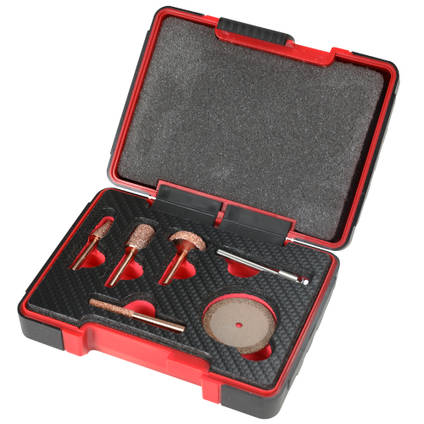 Kit of 5 Perma-Grit Rotary Tools in a Case Fine