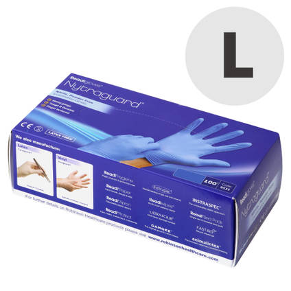 Nitrile Gloves - Box of 100 Large