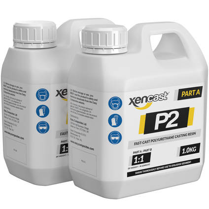 Xencast P2 Fast Cast Polyurethane Resin 2kg Kit