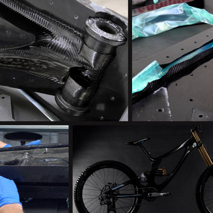 Carbon Fibre Bike Frame Reinforced with XPREG XC110 Prepreg Carbon Fibre