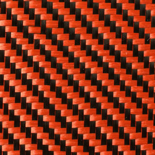 210g Orange 2x2 Twill 3k Carbon Fibre Cloth (1000mm) Thumbnail