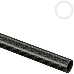 12mm (11mm) Woven Finish Roll Wrapped Carbon Fibre Tube Thumbnail