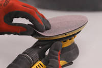 Attaching a Mirka Abranet ACE Abrasive Disc to the Sander Thumbnail