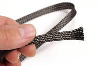10mm Braided Carbon Fibre Sleeve in Hand Thumbnail