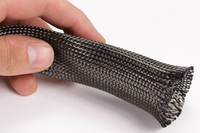 40mm Braided Carbon Fibre Sleeve in Hand Thumbnail