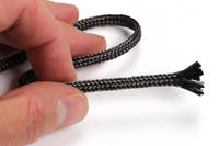 5mm Braided Carbon Fibre Sleeve in Hand Thumbnail