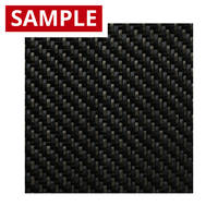 200g 2x2 Twill Carbon Black Twaron - SAMPLE Thumbnail